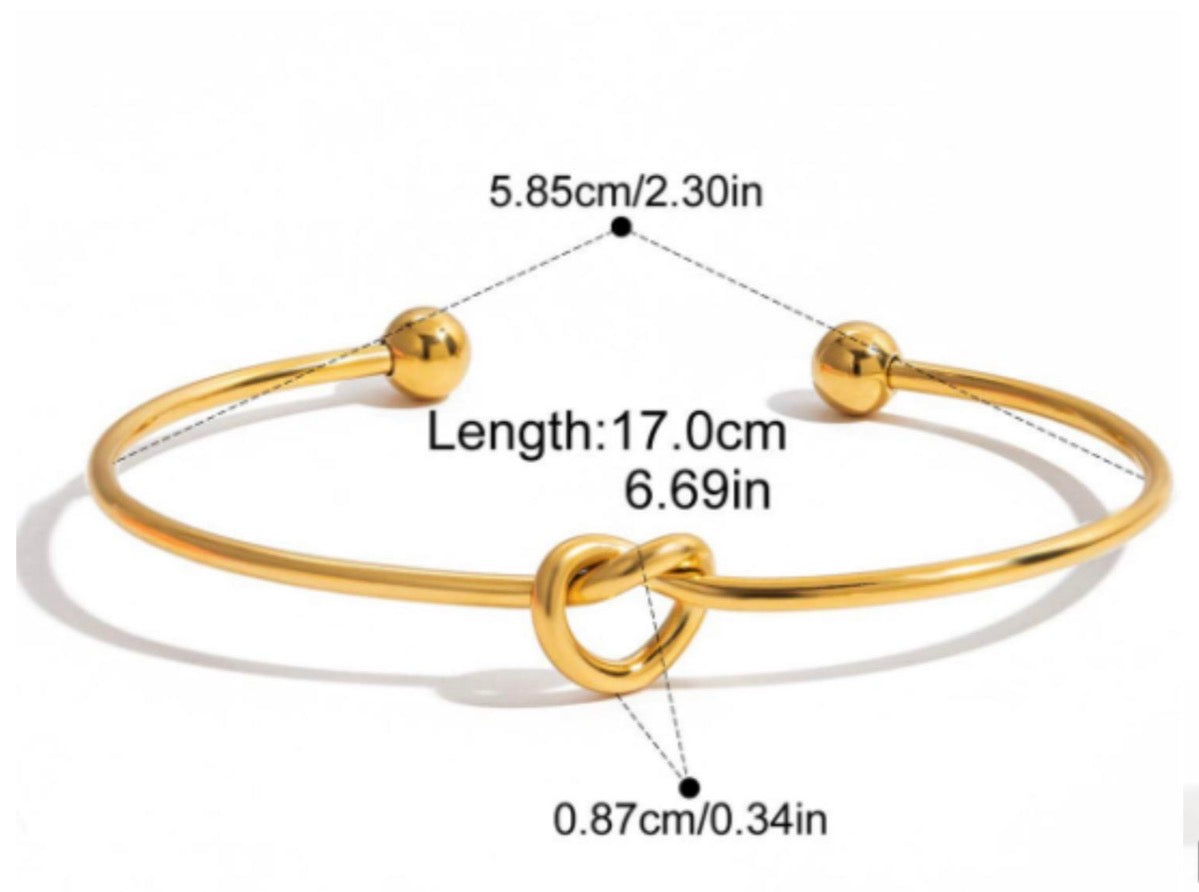 The Amora Heart Twist Bangle