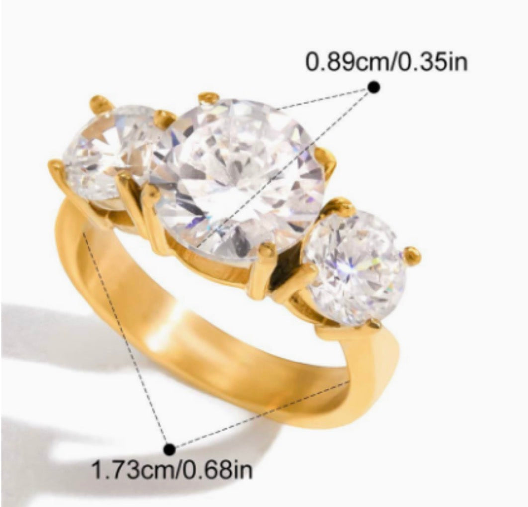 The Celeste Trio Ring