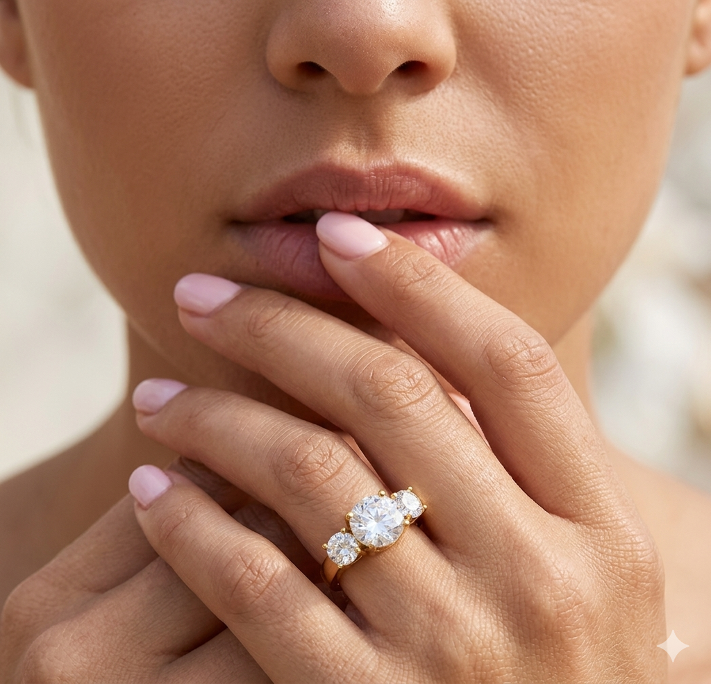 The Celeste Trio Ring