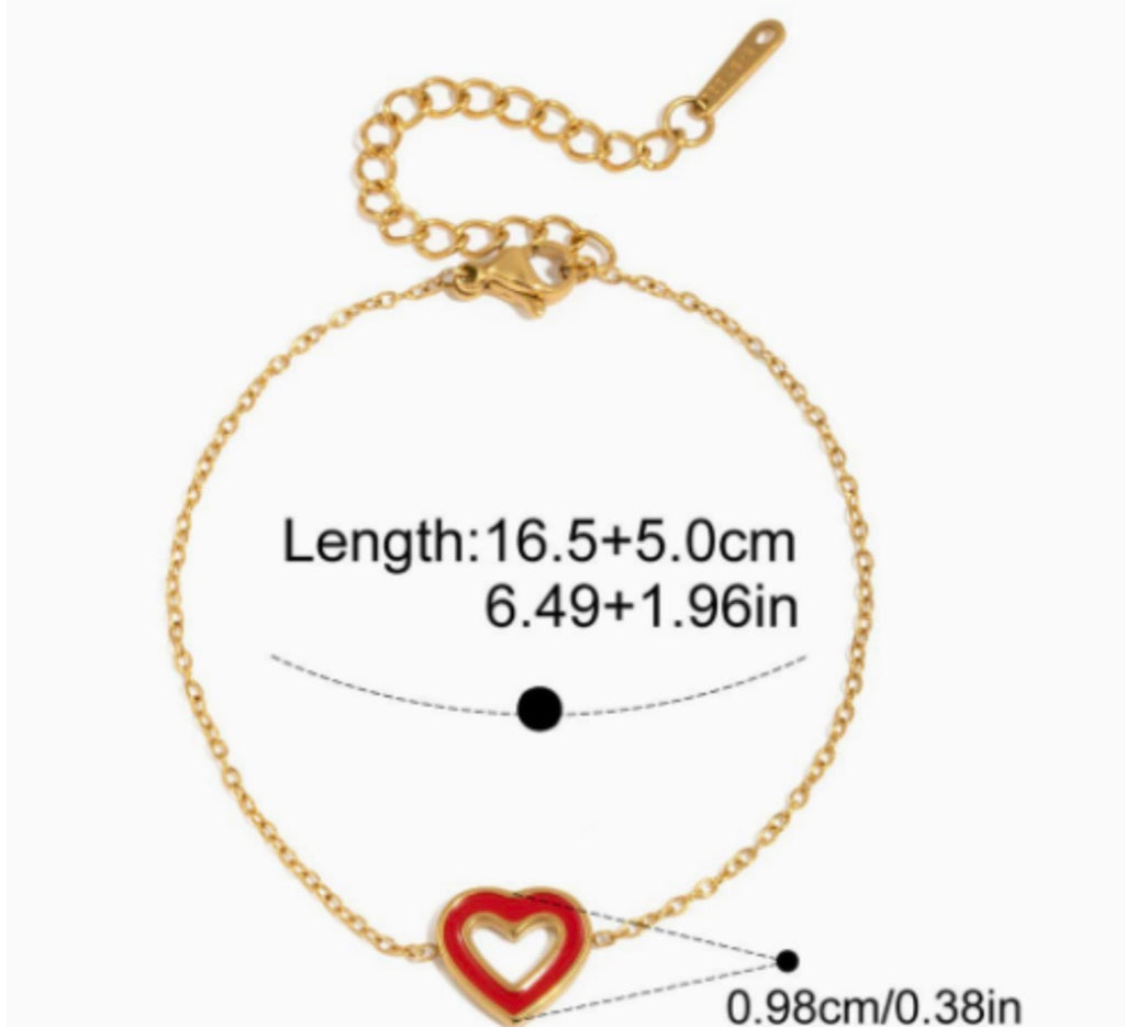 The Red Heart Cord Bracelet