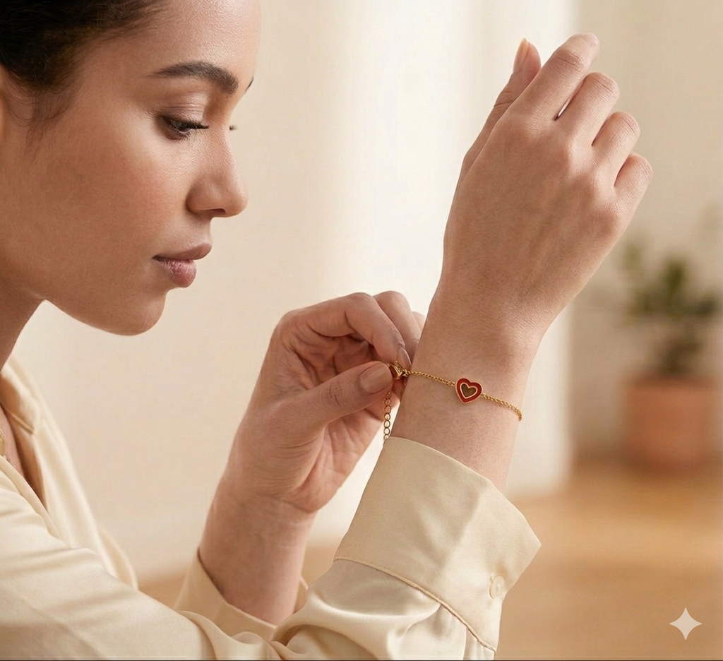 The Red Heart Cord Bracelet