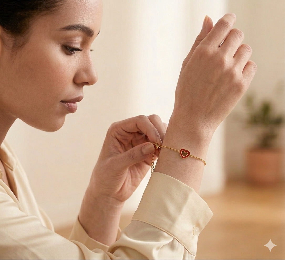 The Red Heart Cord Bracelet