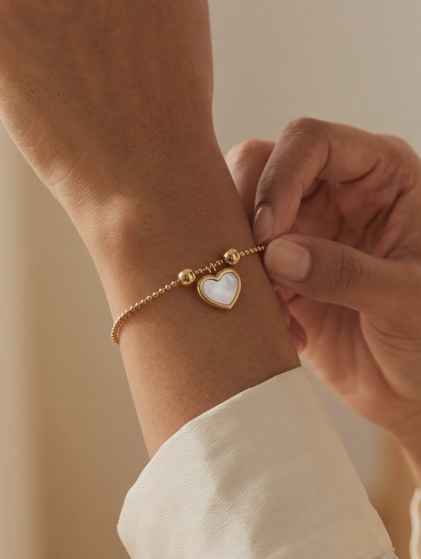 The Pearl Heart Toggle Bracelet