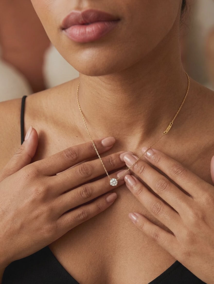 The Aurelia Solitaire Necklace